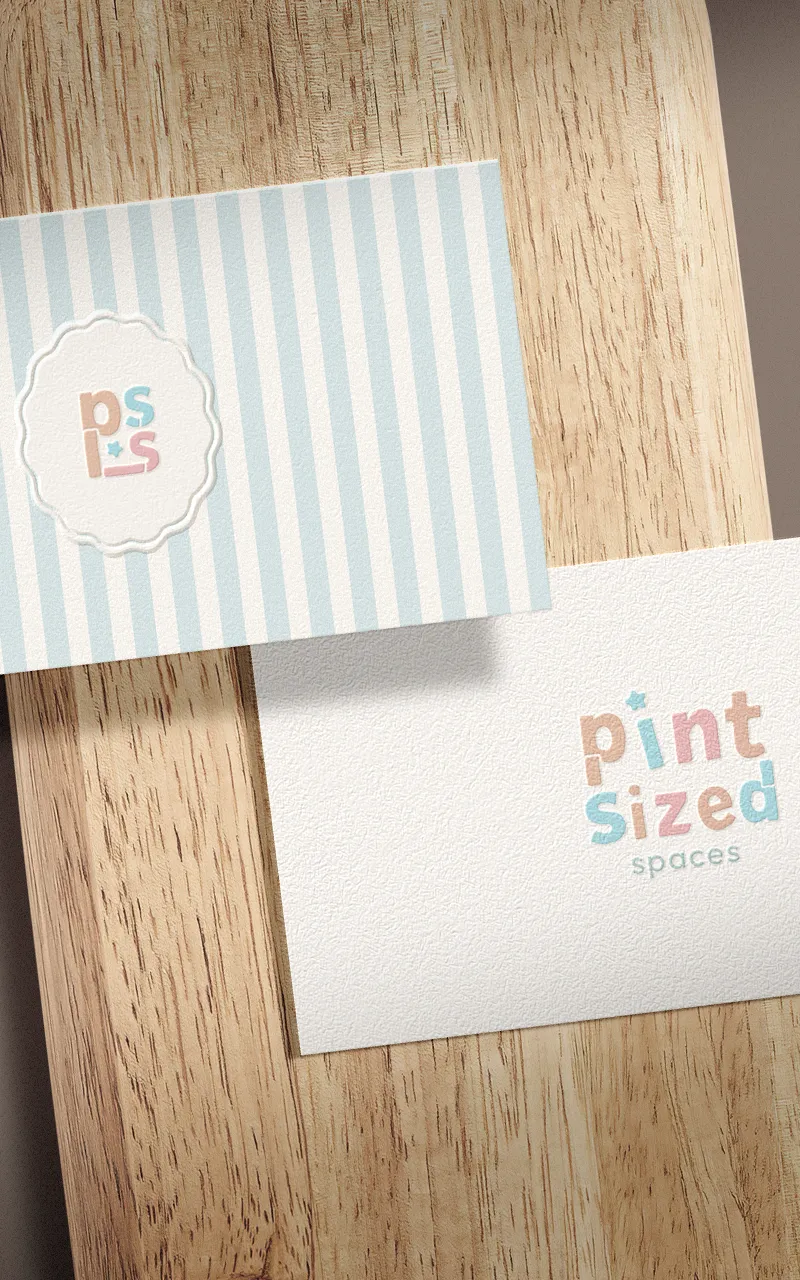 Pint Sized Spaces business cards