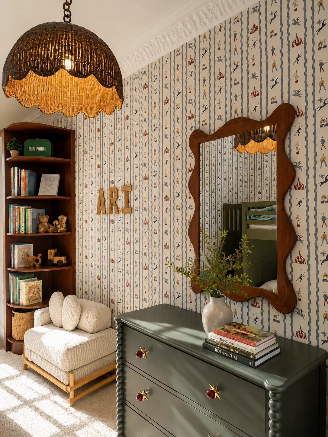 Scandi neutral children's bedroom with house-frame bed